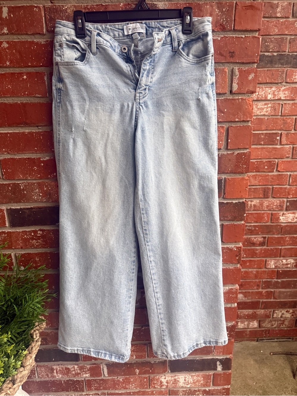 Celebrity Pink Relaxed Wide Leg Jeans - Light Blue
